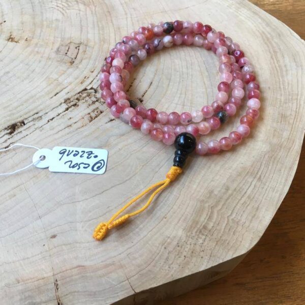 Collana Mala Tibetana Quarzo Rosa