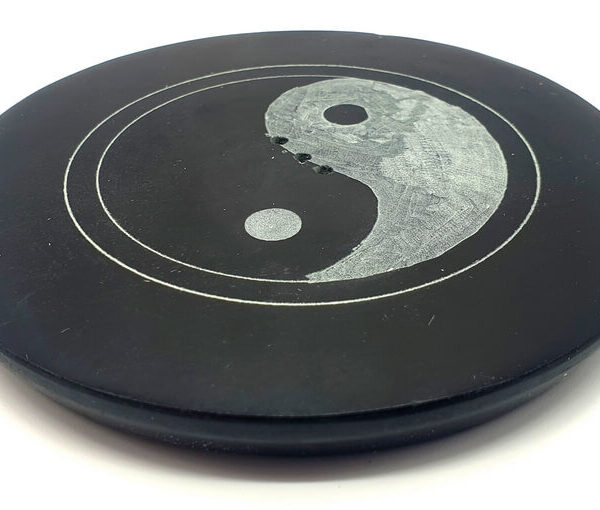 Porta incenso Pietra Ying-Yang 10cm